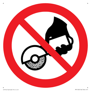 Prohibition: Do not use with hand-held grinding machine